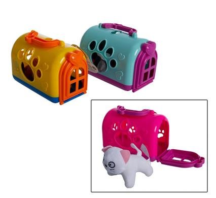 Mini Plush Pet In Carrier