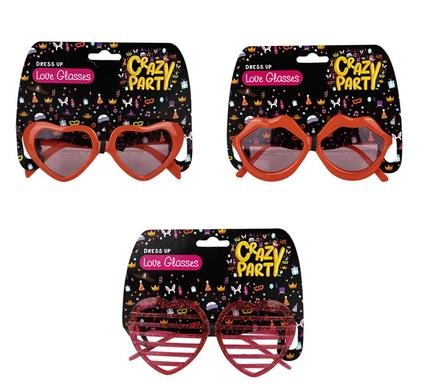 Dress up love glasses assorted