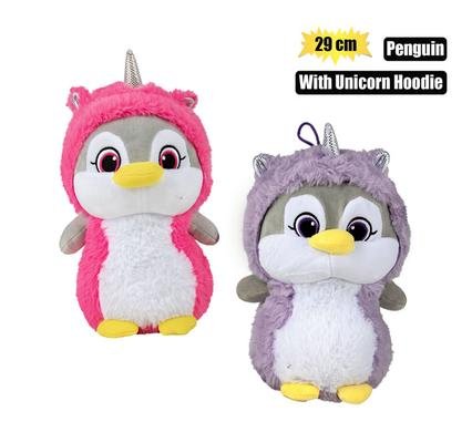 Stuffed Penguin with Unicorn Hoodie 29cm