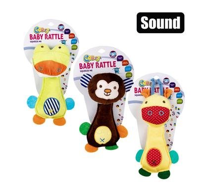 Baby Stuffed Rattle with Squeak