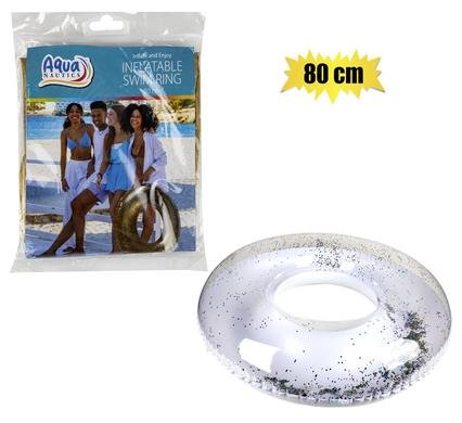 AQUANAUTICS SWIM RING GLITTER 2TONE 80cm
