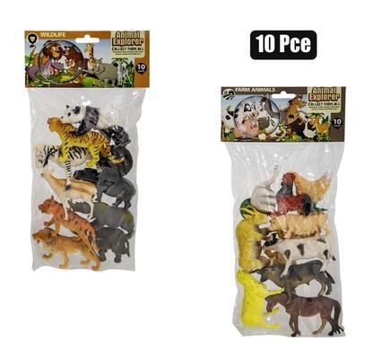 Farm Or Wild Animals, 10-piece