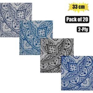 Serviettes 2ply 33cm 20pc Mandala